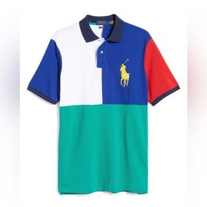 Big Boys Polo Colorblock Big Pony sz 10/12